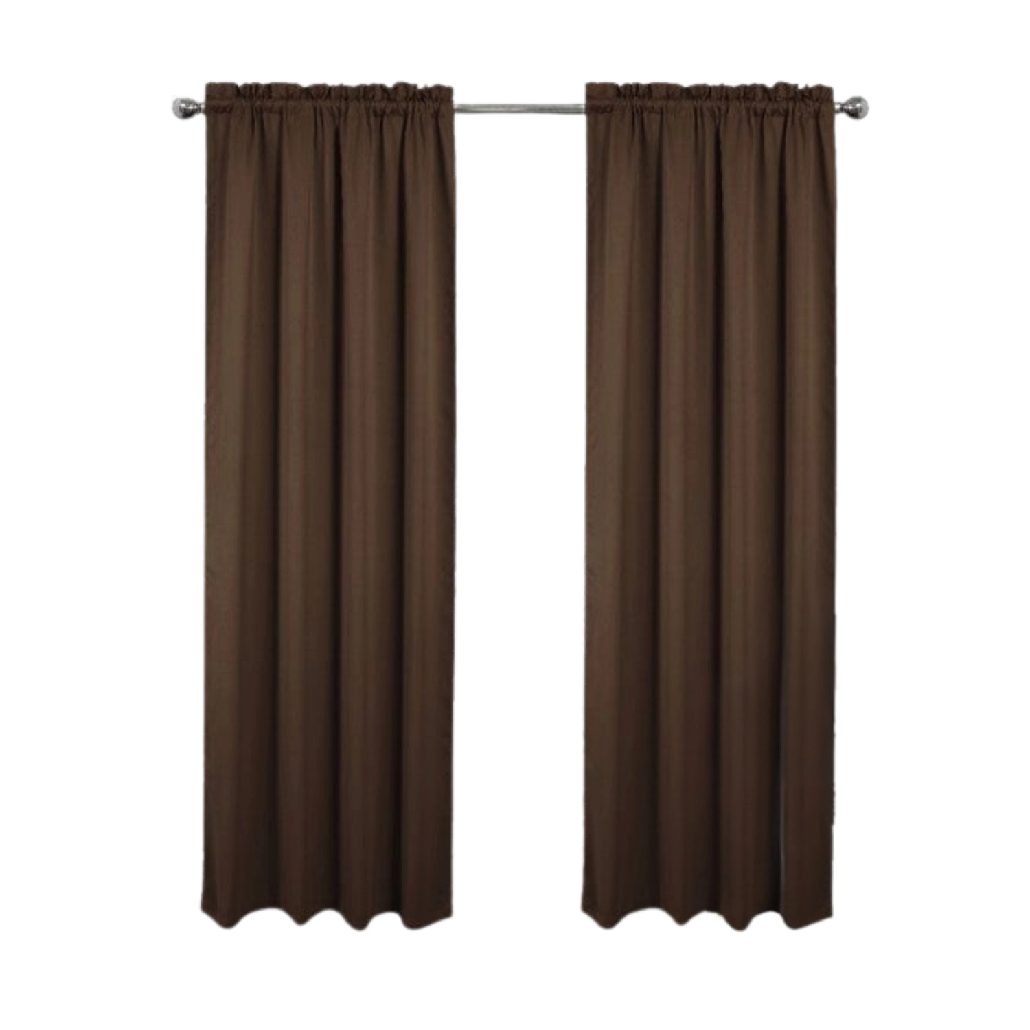 RT Designers Collection 100% Polyester Twilight Blackout Rod Pocket Curtain Panel 54" x 84" Chocolate
