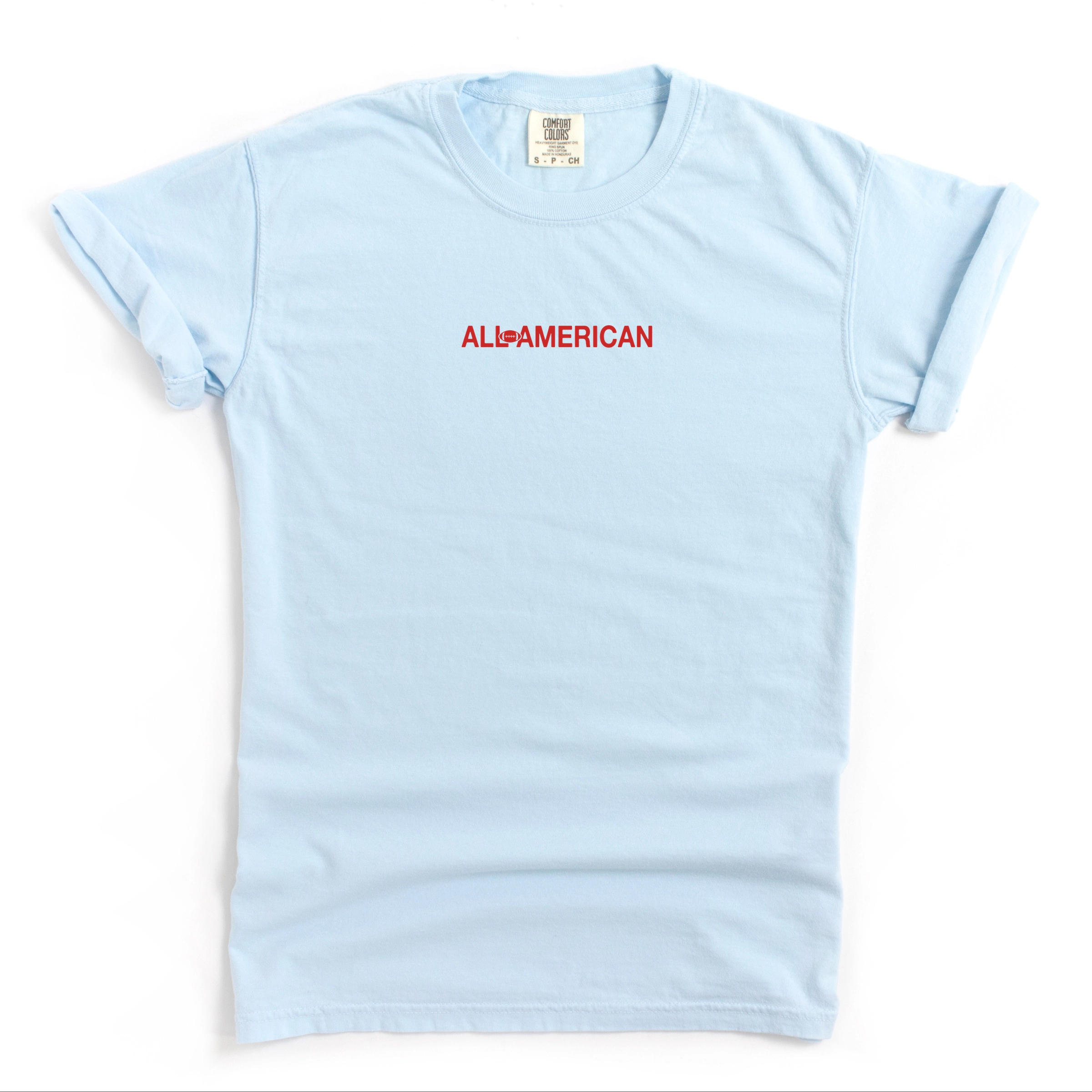 Simply Sage Market - Women's Garment Dyed Graphic T-Shirt All-American Football