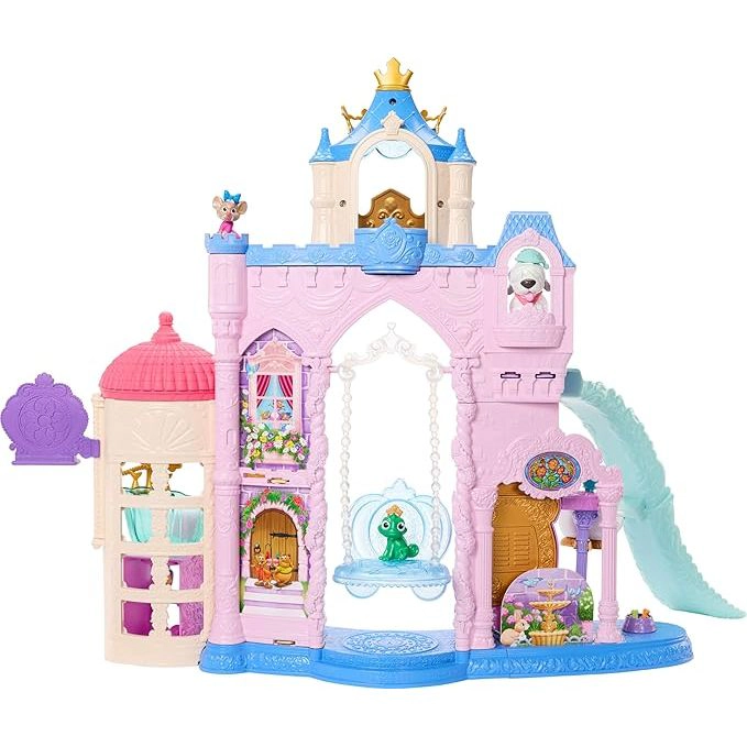 Mattel Disney Princess Pet Palace Castle Playset, 2-Foot Tall