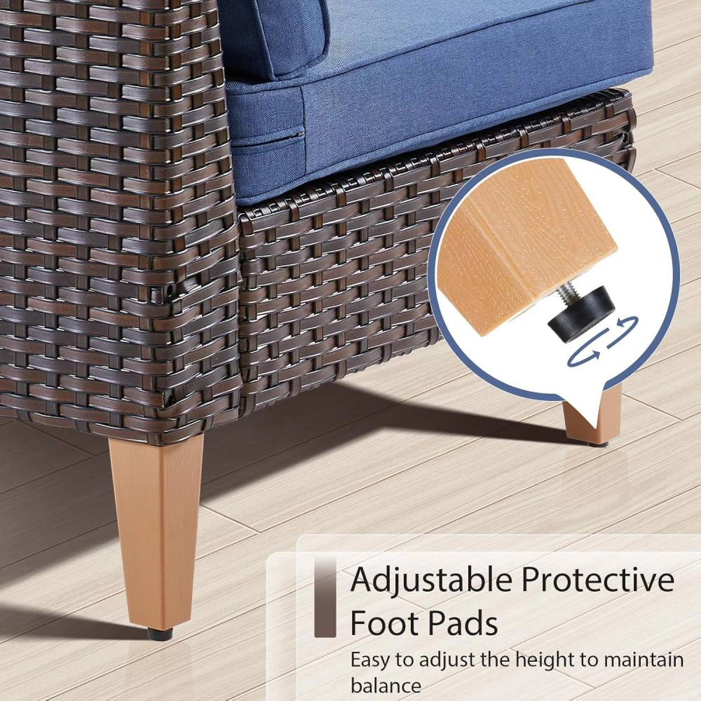 Radiant Essence Unisex Modular Wicker Patio Sofa