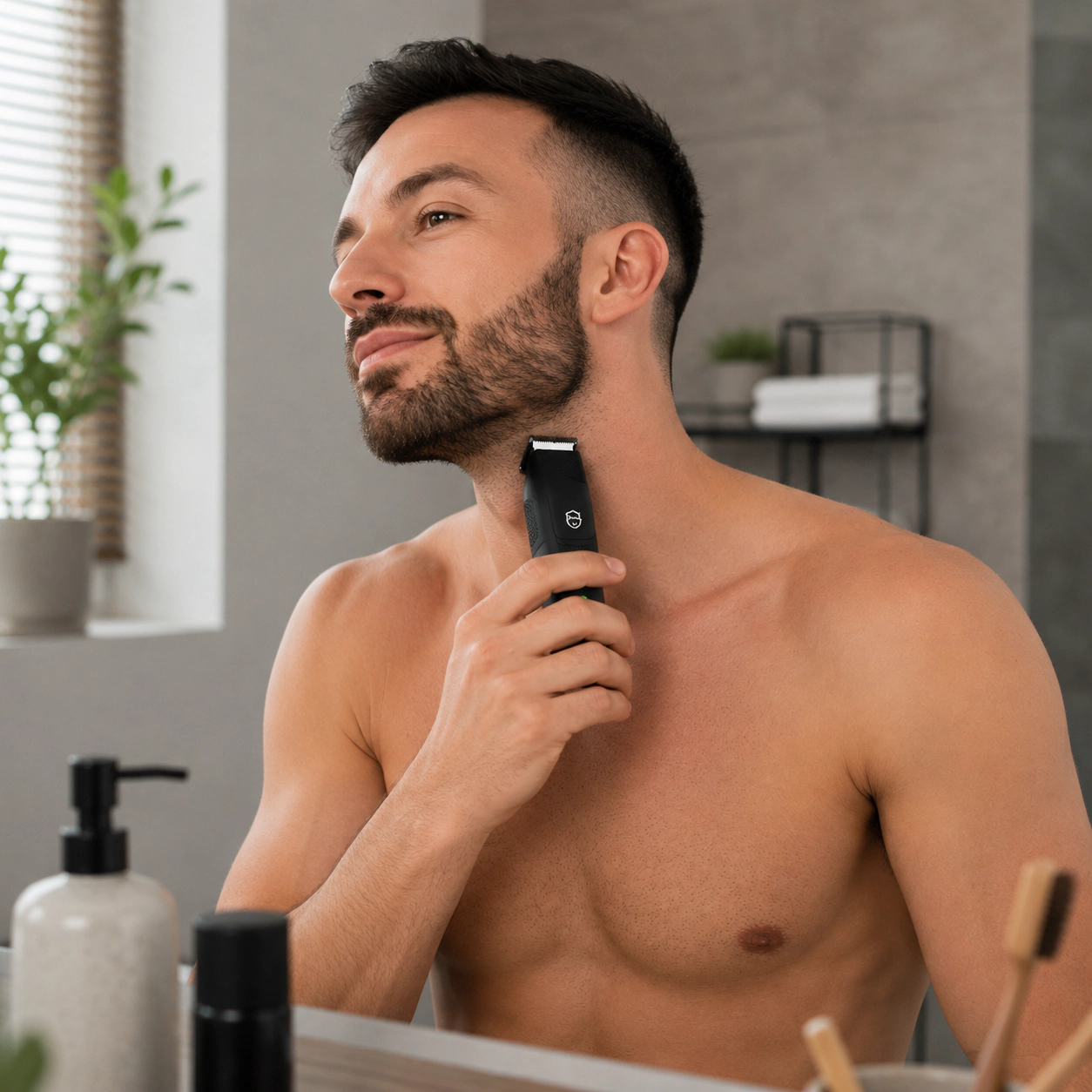 Pursonic Men’s Complete Grooming Kit – Wireless Body Hair Trimmer & Beard Care Grooming Bundle