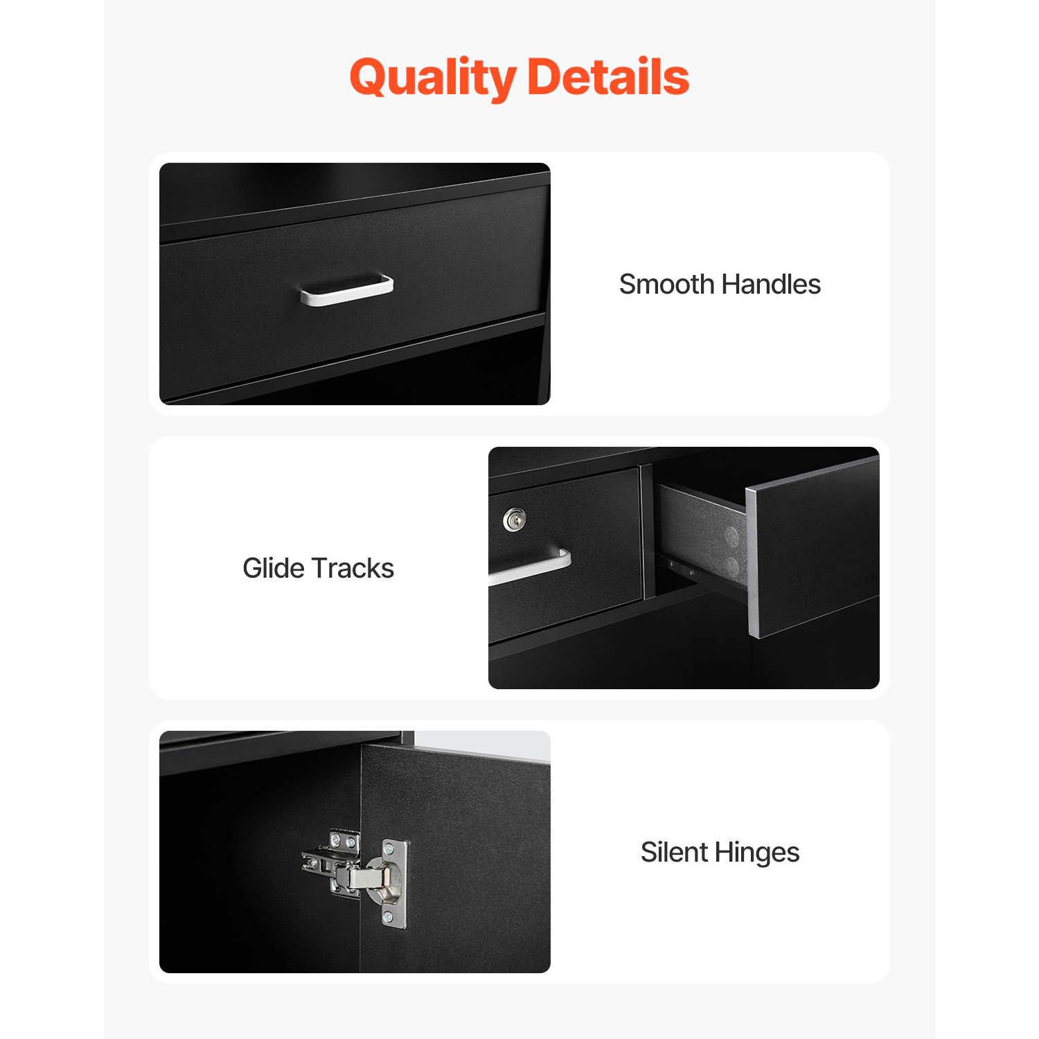 HONGGE Reception Desk 47 Inch Rectangular Front Counter Table Office with and for Checkout Lobby Beauty