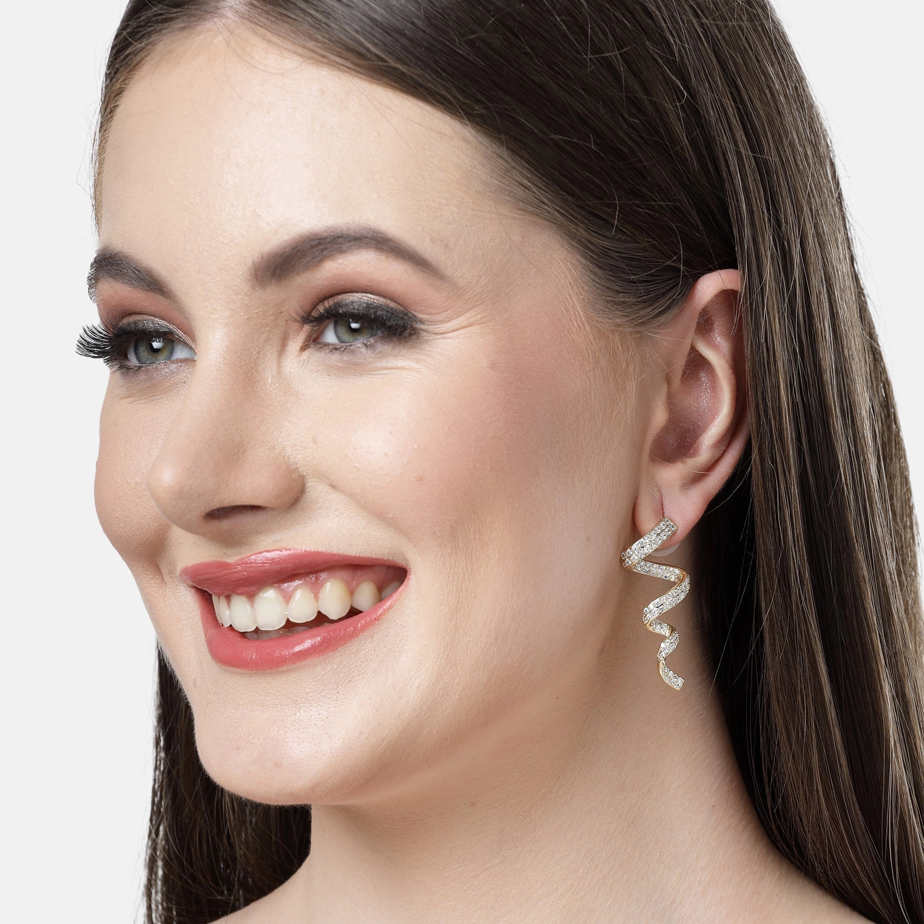 AGP PARIS Womens Diva Spiral Drop Earrings