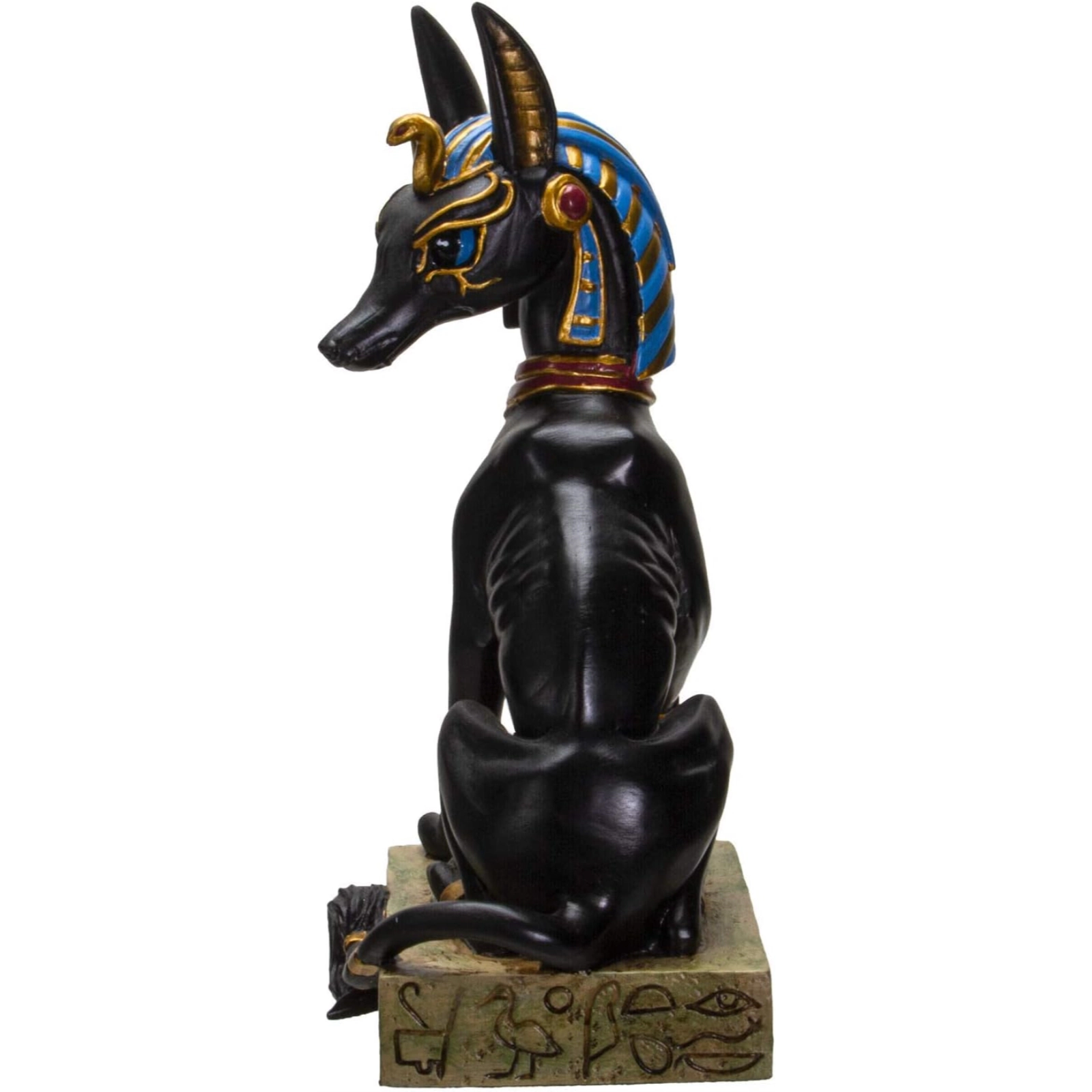Pacific Giftware Egyptian God Of The Dead Anubis With Uraeus Crown Standing On Mummy Skull Figurine 8 inch