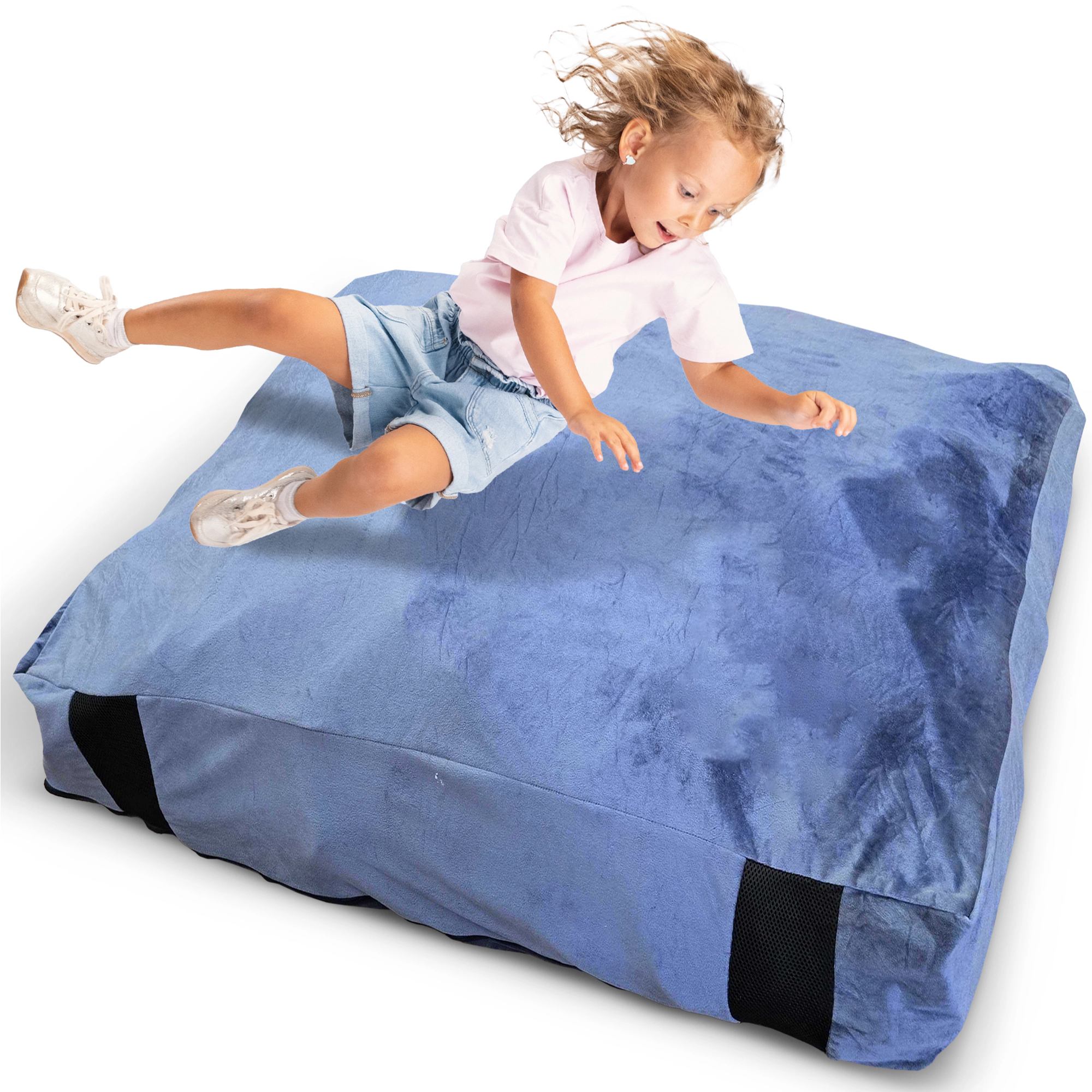 Cheer Collection Sensory Crash Pad with Foam Blocks and Washable Cover for Kids Adults