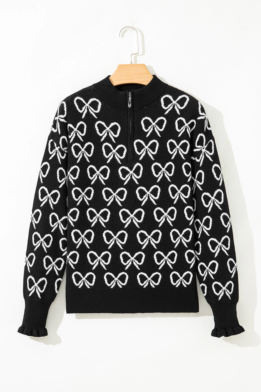 Threaded Pear Women's Elizabeth Shoulder Zipped Collar Sweater