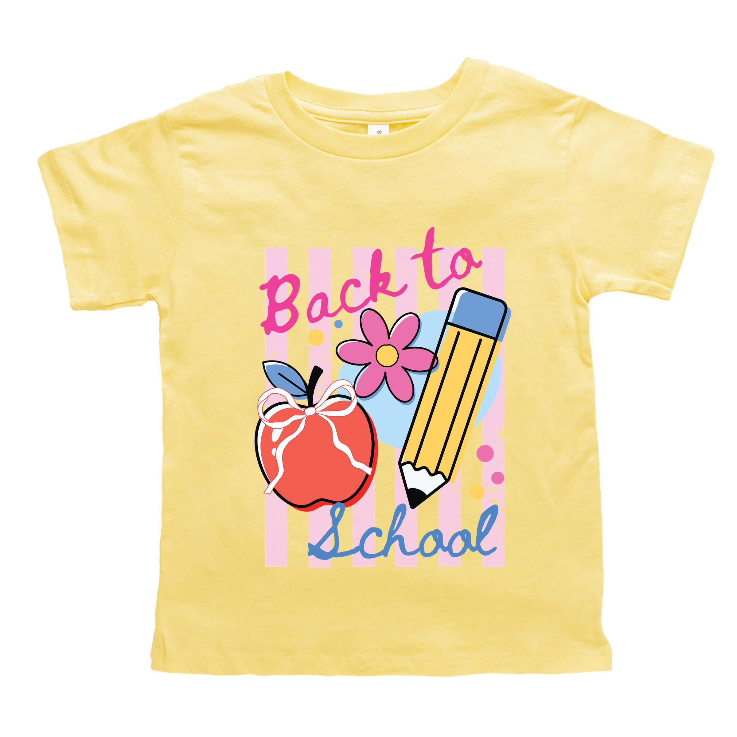 The Juniper Shop - Back To School Stripes Toddler Short Sleeve Graphic T-Shirt