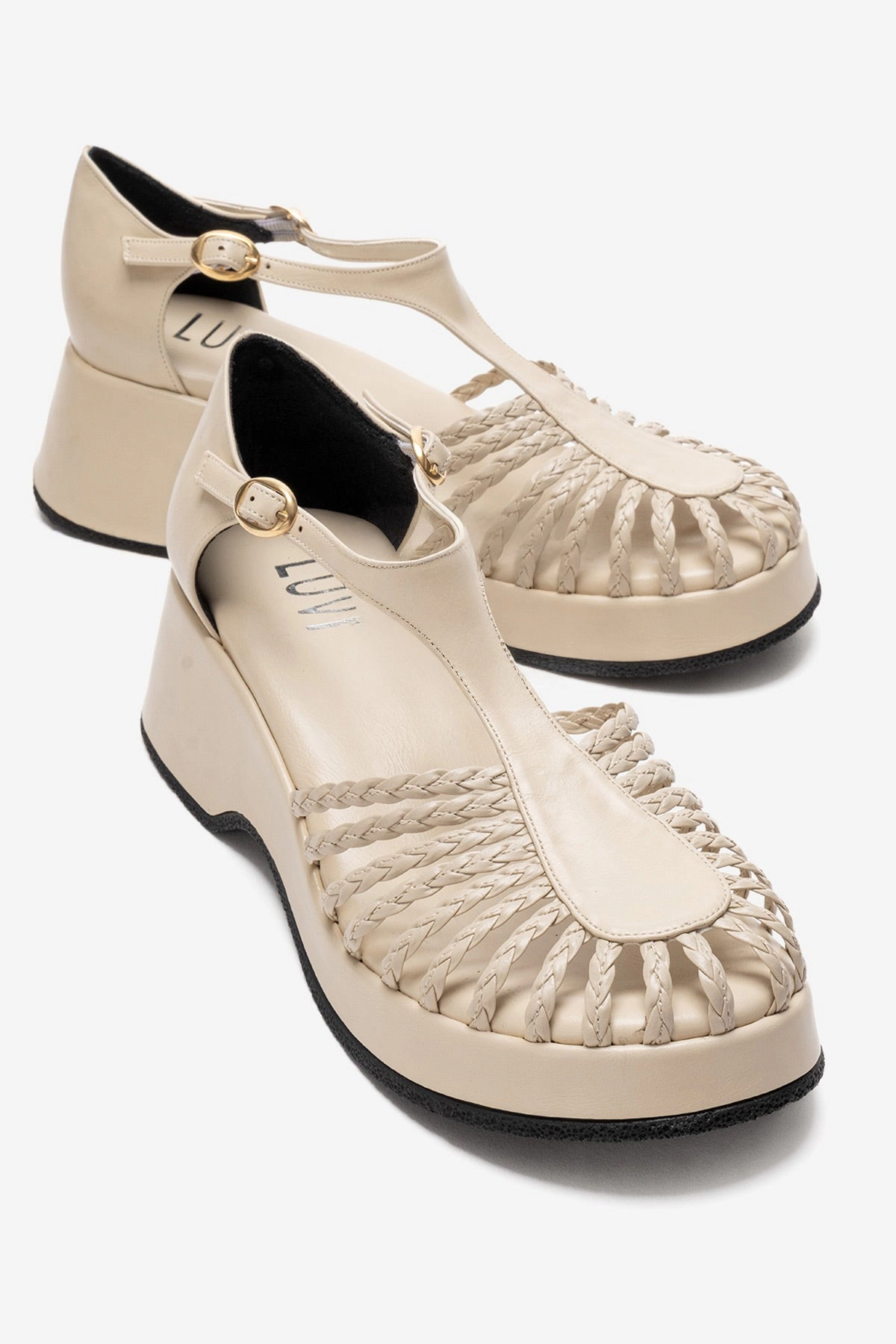 Prologue Shoes Womens Barry Woven Wedge Sandal