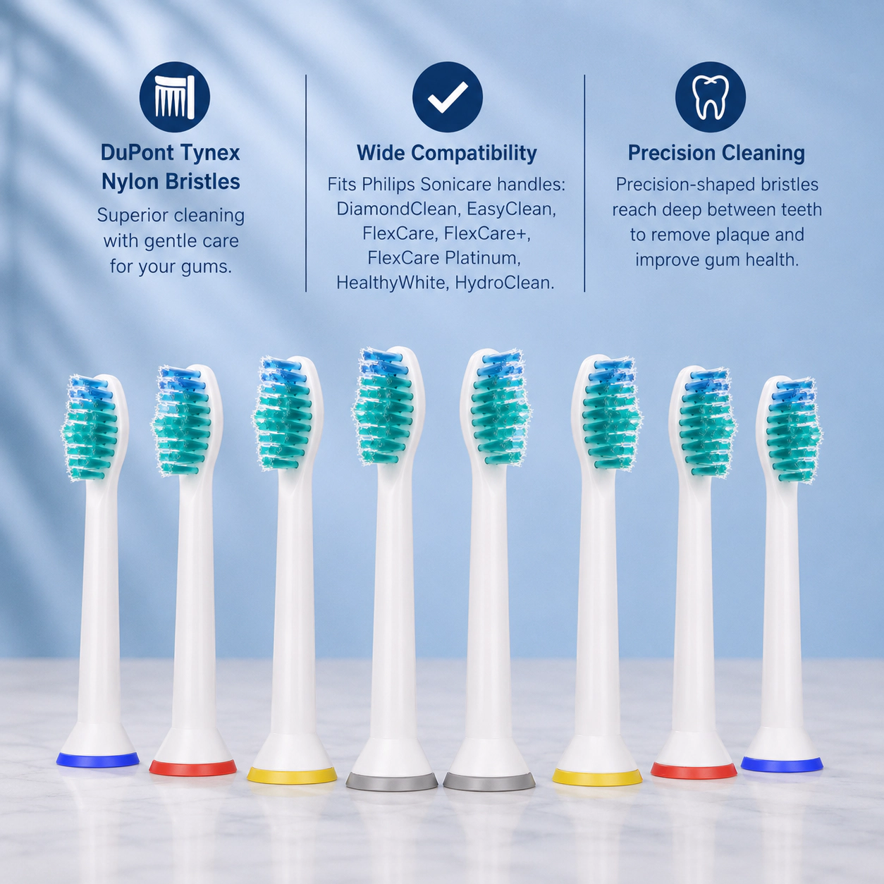 language Pursonic Unisex Replacement Toothbrush Heads Compatible with Sonicare Electric Toothbrush Pack
