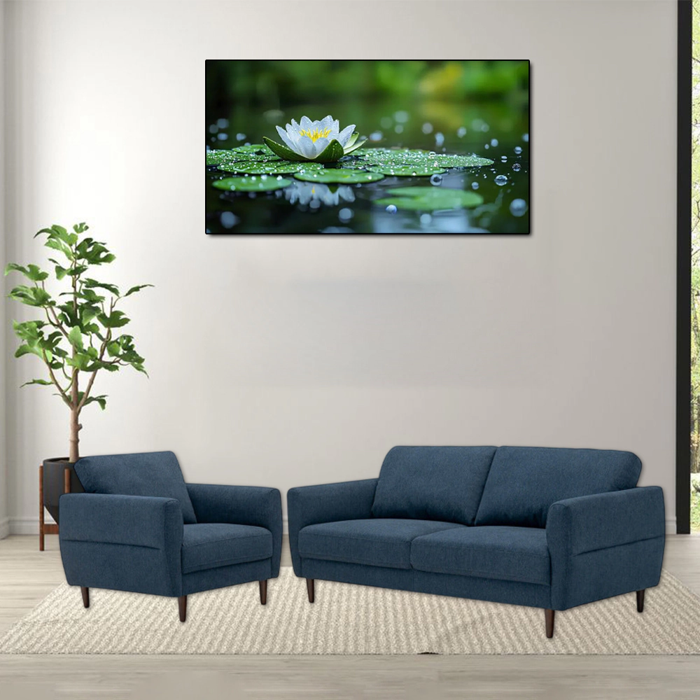 Hivvago 2-Piece Contemporary Upholstered Sofa Set with Detachable Cushion Covers