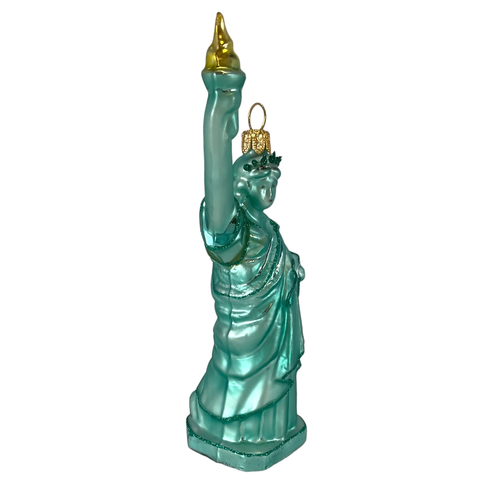 Pinnacle Peak Trading Company Statue of Liberty Polish Glass Christmas Tree Ornament New York America USA