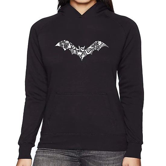 LA Pop Art Bat Pics - Women's Word Art Hooded Sweatshirt