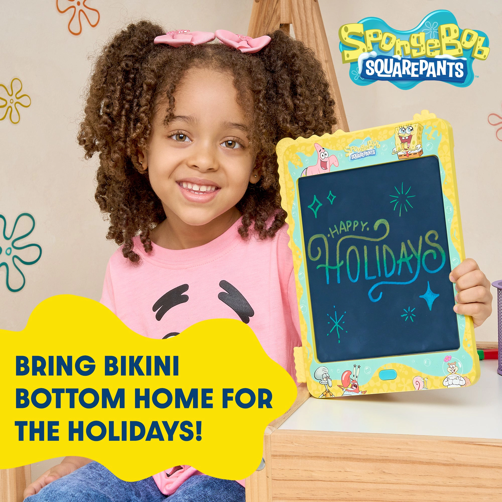 SpongeBob SquarePants Kids LCD Doodle Drawing Tablet - Bubble Turquoise