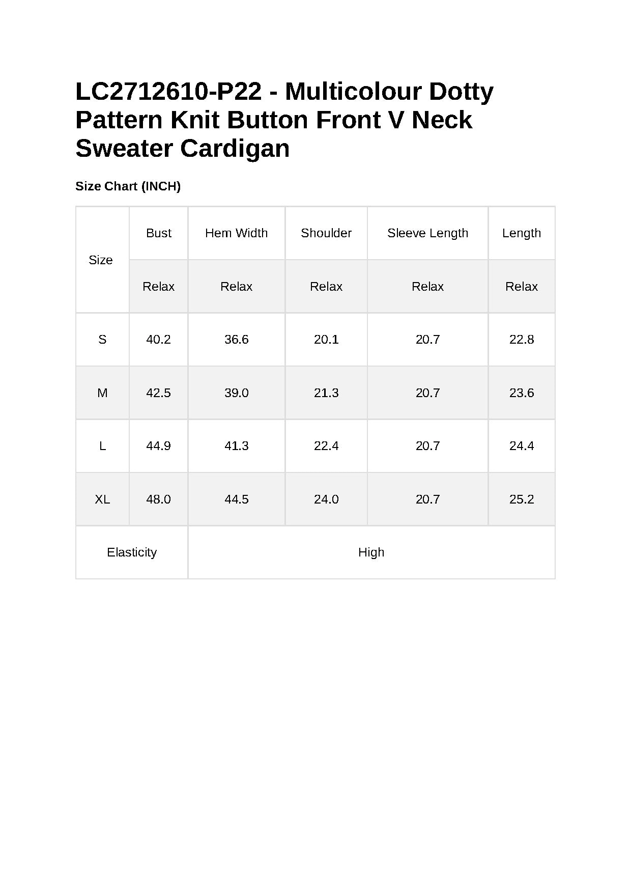 Sol Living Womens Dotty Pattern Knit Button Front V Neck Sweater Cardigan