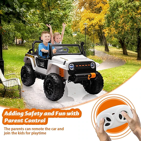 Howbow 24V 2-Seater Kids Ride-On Truck – 4x45W Switchable 4WD/2WD ...