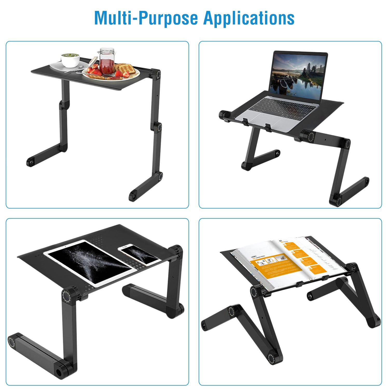GBruno Aluminum Alloy Foldable Laptop Table With Mouse