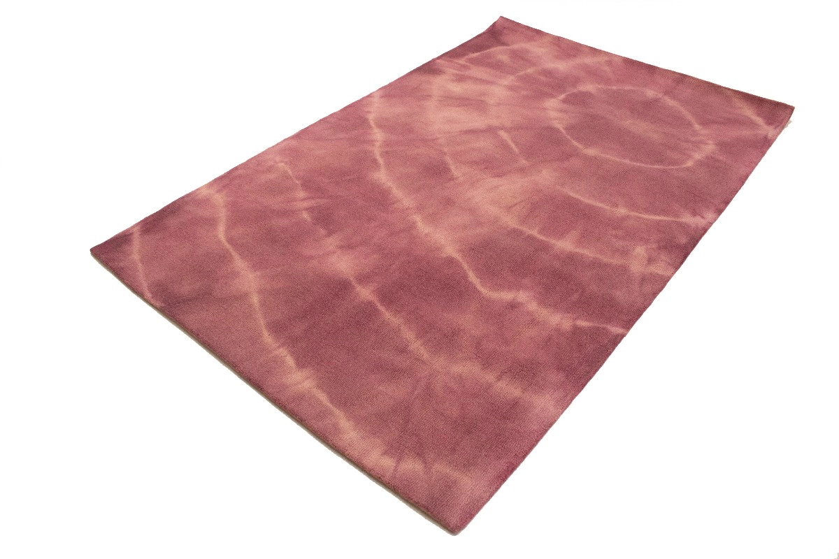 Magic Rugs 5'0 X 8'0 Hand-Tufted Deep Blush Tie-Dye Modern Wool Rug