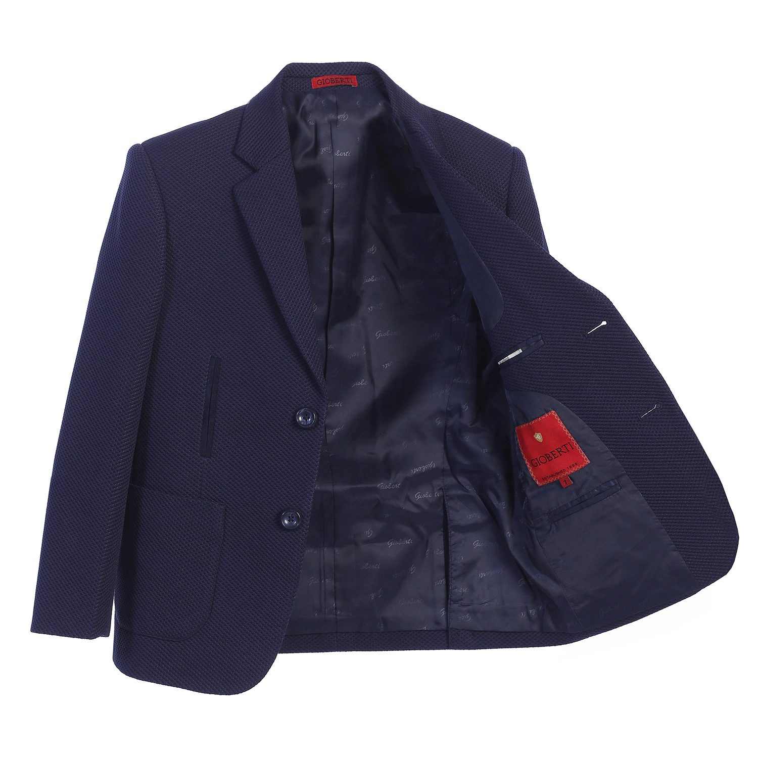Gioberti Boy's Lightweight Waffle Weave Textured Blazer Jacket