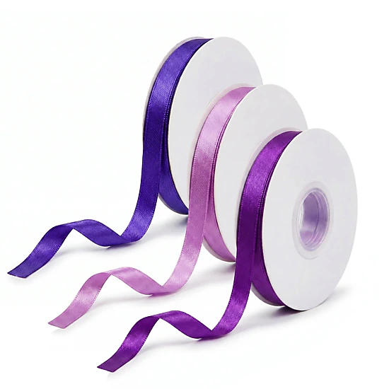 Wrapables Satin Ribbon 3/8 Inch x 75 Yards (Set of 3), For Gift Wrapping, Floral Bouquets, DIY Crafts, Purples