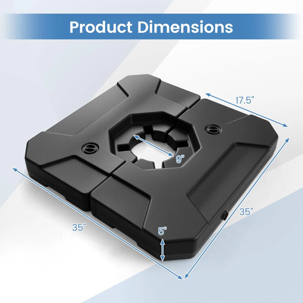 Hivvago 274 Lbs Patio Umbrella Base With Handles
