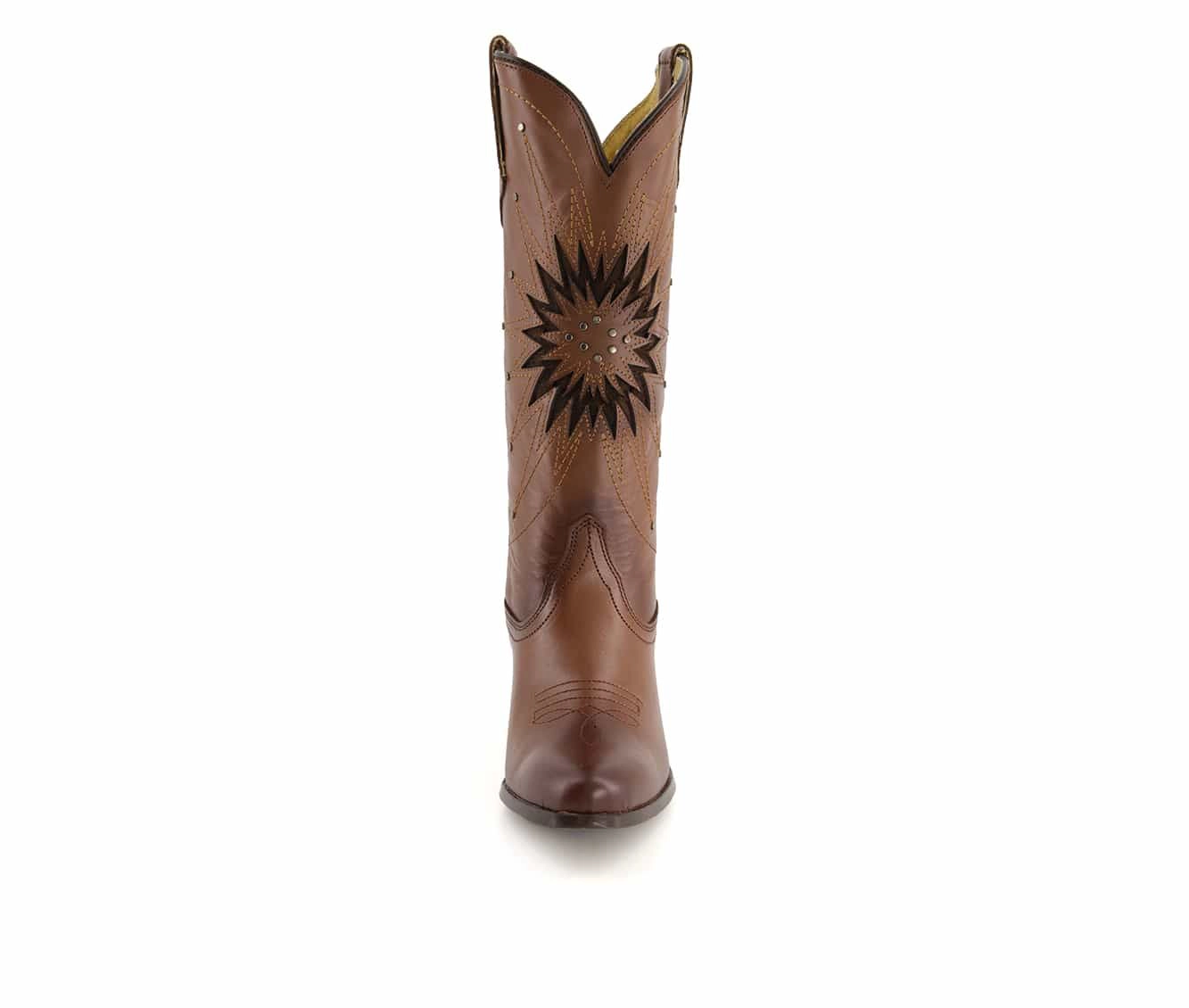 Forastero Womens Genuine Leather Western Boots -, Block Heel