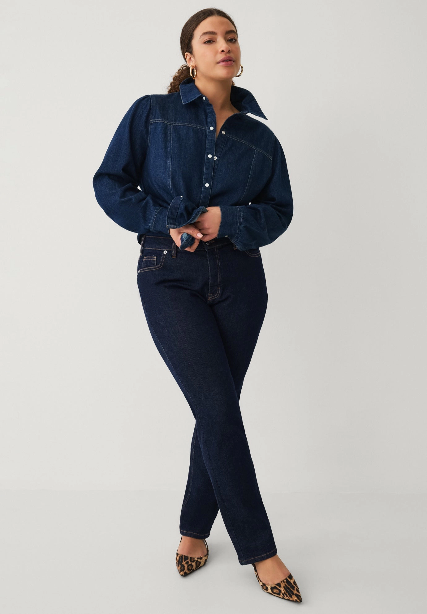 Ellos Plus Straight Leg Stretch Jeans