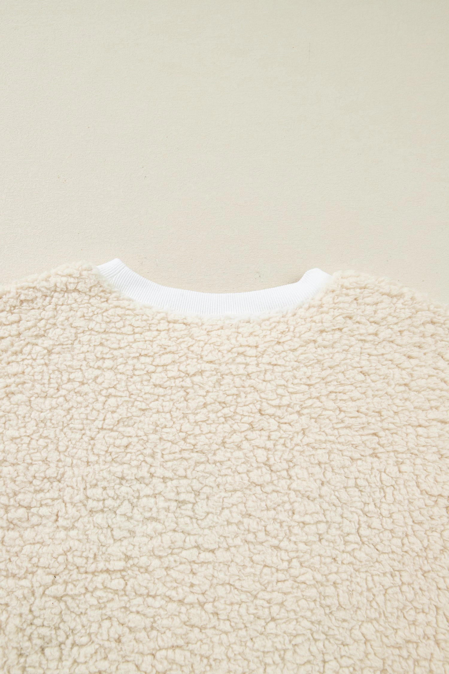 Threaded Pear Women's Ensley Christmas Embroidered Sherpa Pullover