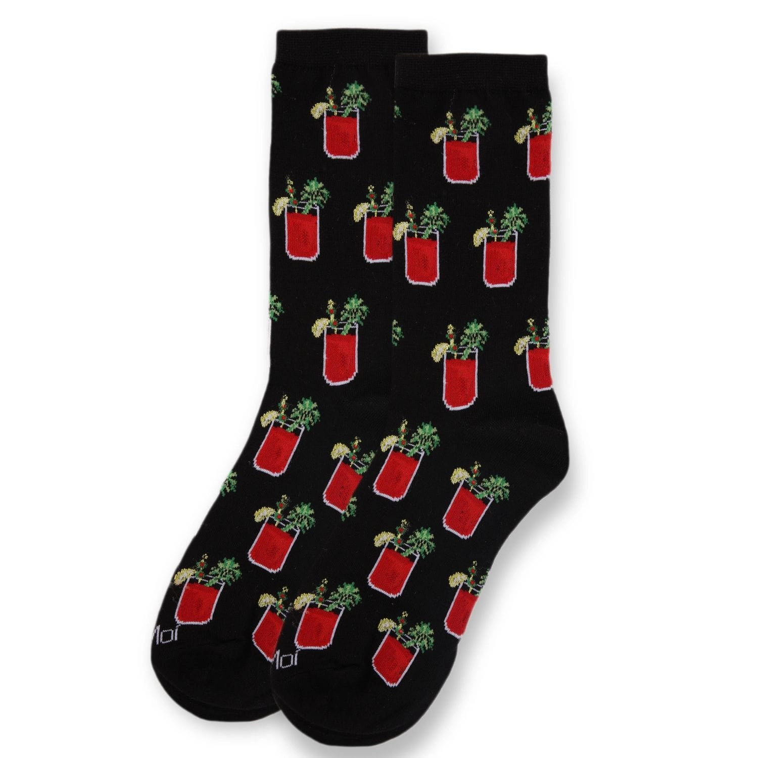 MeMoi Women's Bloody Mary Delight Bamboo Blend Crew Socks