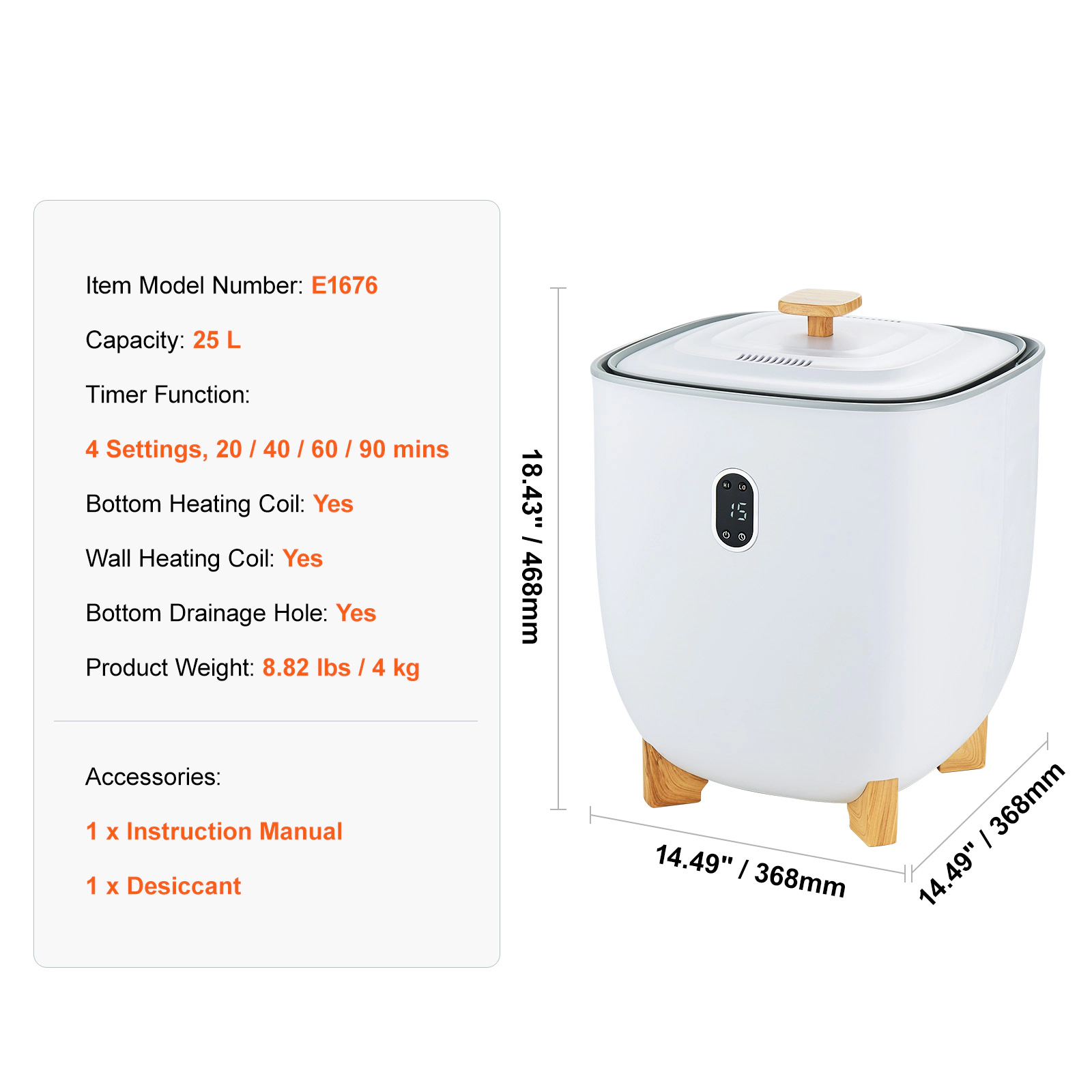 HONGGE Towel Warmers for Bathroom, Towel Warmer Bucket Auto Shut Off for Spa, Fits up to Oversized Bath Towels, Blankets