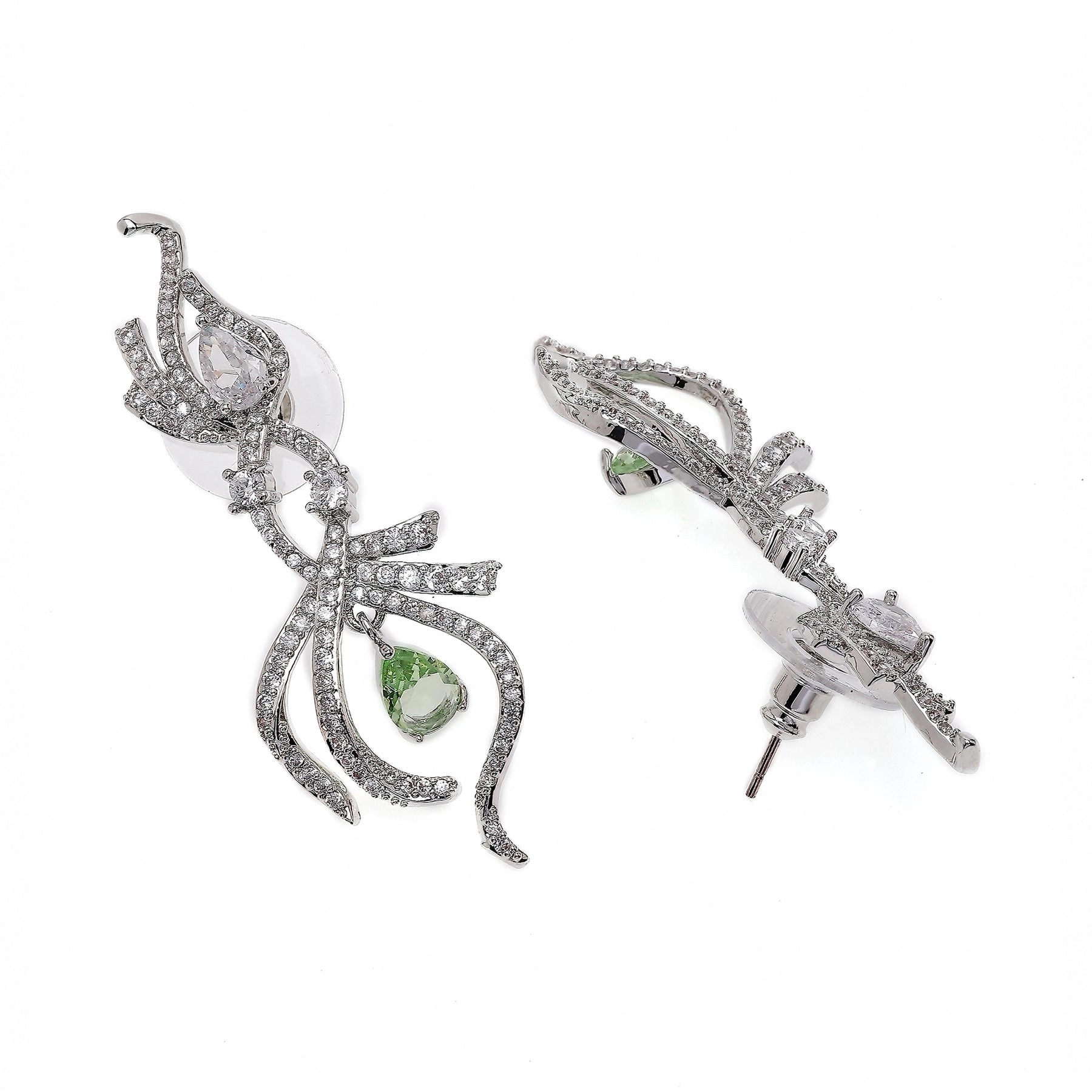 AGP PARIS Womens Infinity Pear Shaped Drop Earrings