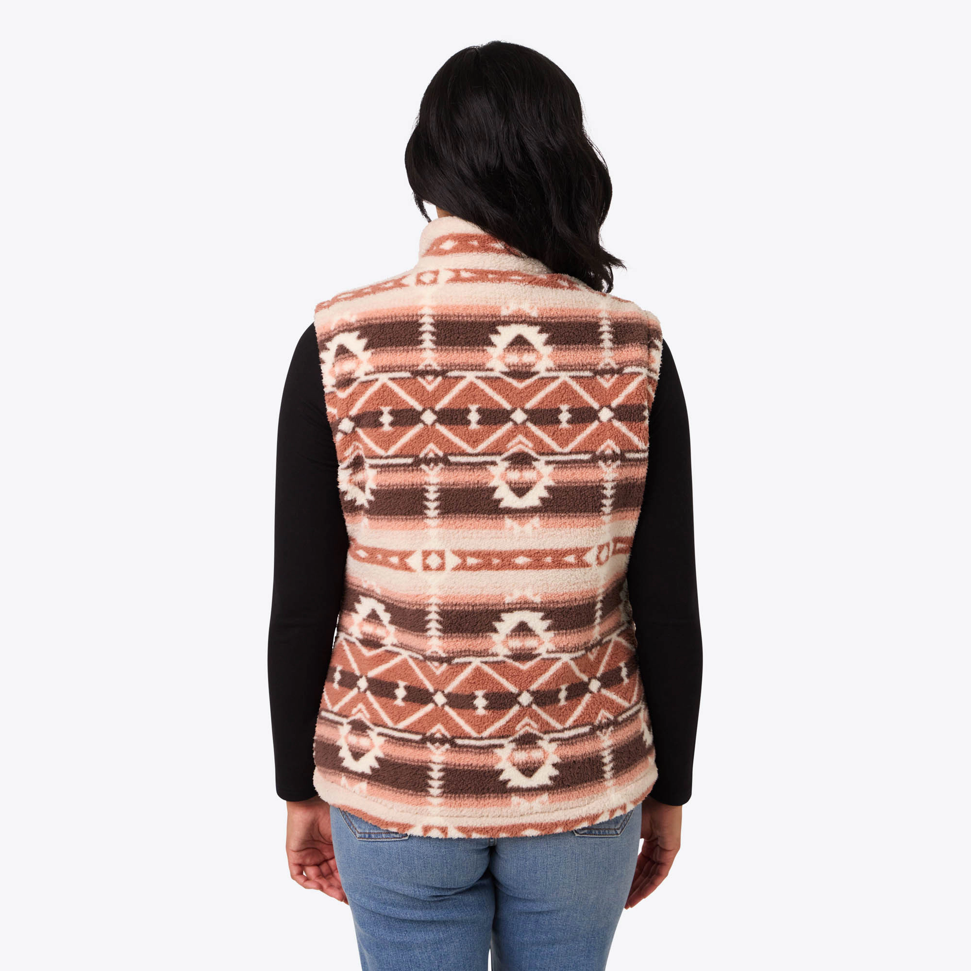 Mobile Warming Women's Upland High-Pile Long Printed Heated Vest