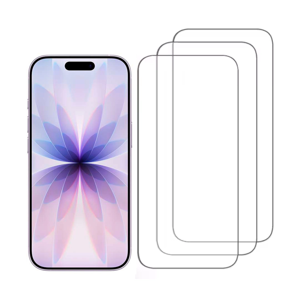 Qixxronics 3-Pack Screen Protector for iPhone 17 Tempered Glass Anti-Scratch Clear Glass Film Protector for iPhone 17