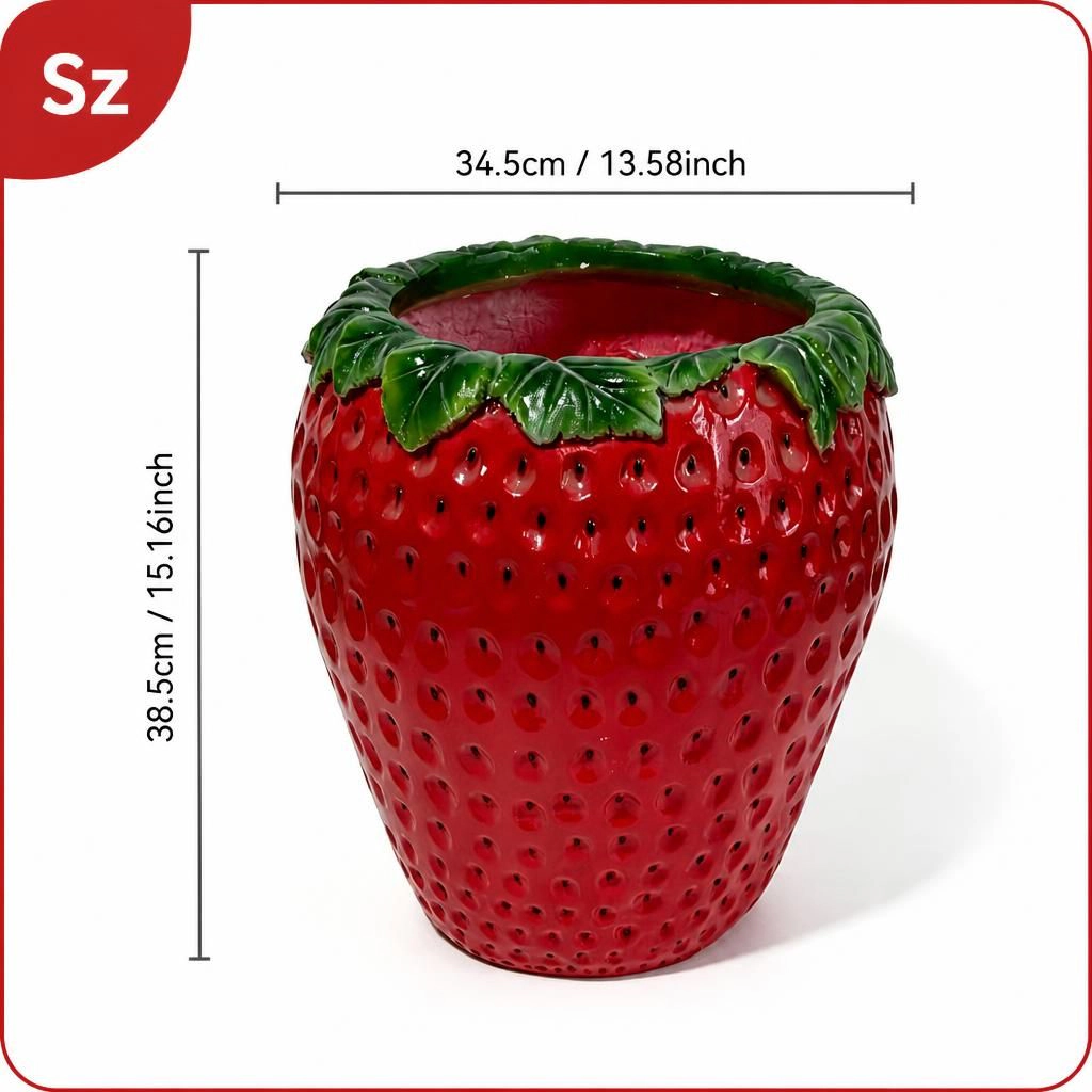WOW PIONEER Round Resin Planter Pot for Flowers Herbs Vegetables Patio Garden Balcony Yard Entryway