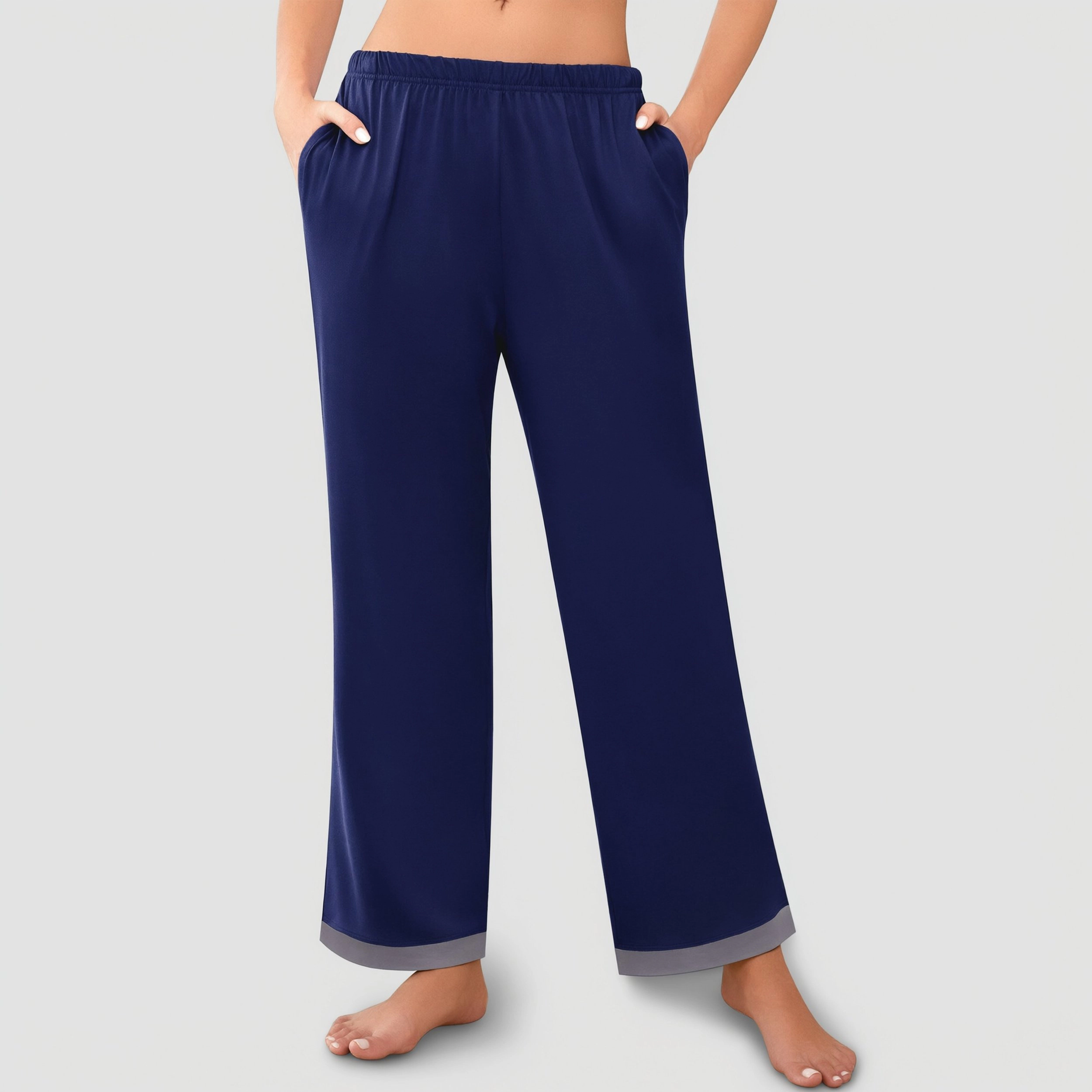 Ekouaer Soft Pajama Pants Elastic Waist Casual Lounge Yoga Pajama Bottoms with Pockets