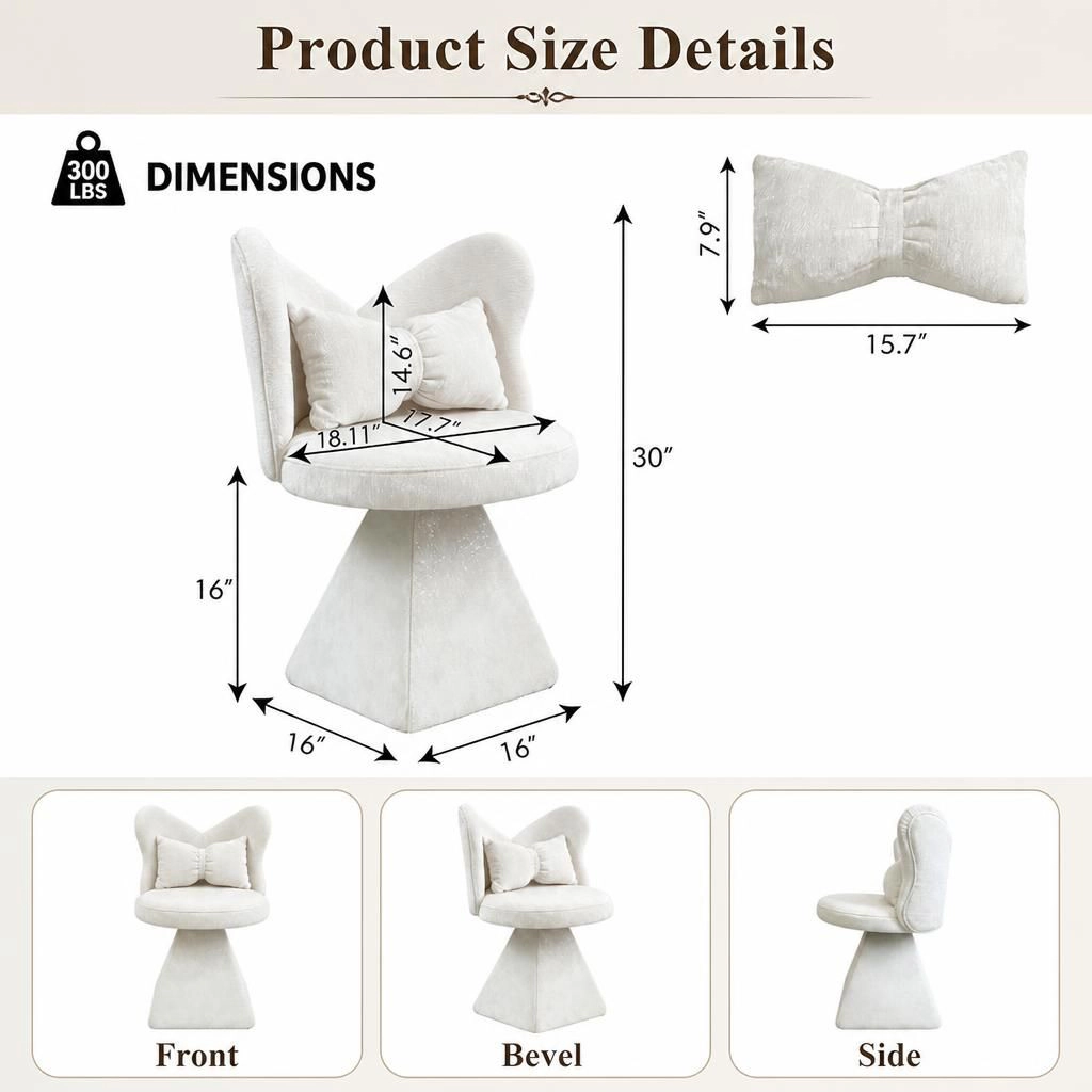 GOODSILO Compact Upholstered Fabric Accent Chair Armless Seating
