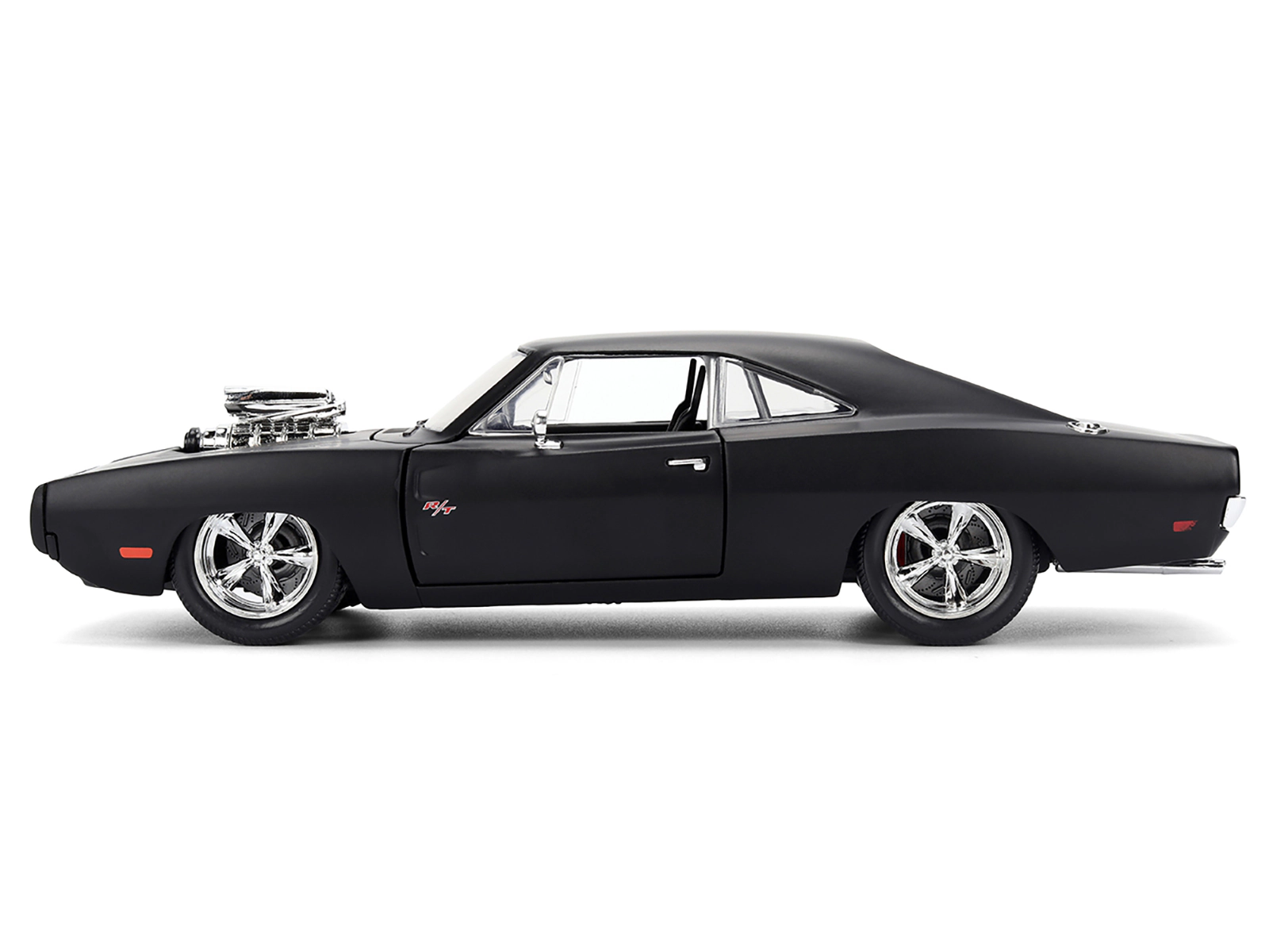 Jada 1970 Dodge Charger R/T Matt Black "Fast & Furious" (2009) Movie "Fast & Furious" Series 1/24 Diecast