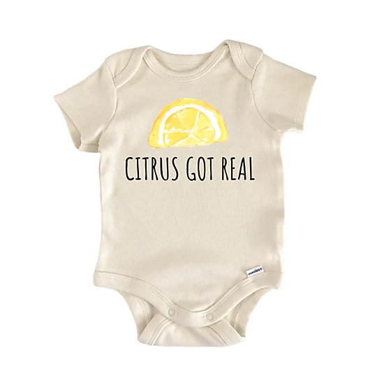 NOFO VIBES Unisex Citrus Lemon Fruit Foodie Baby Gift Baby Bodysuit