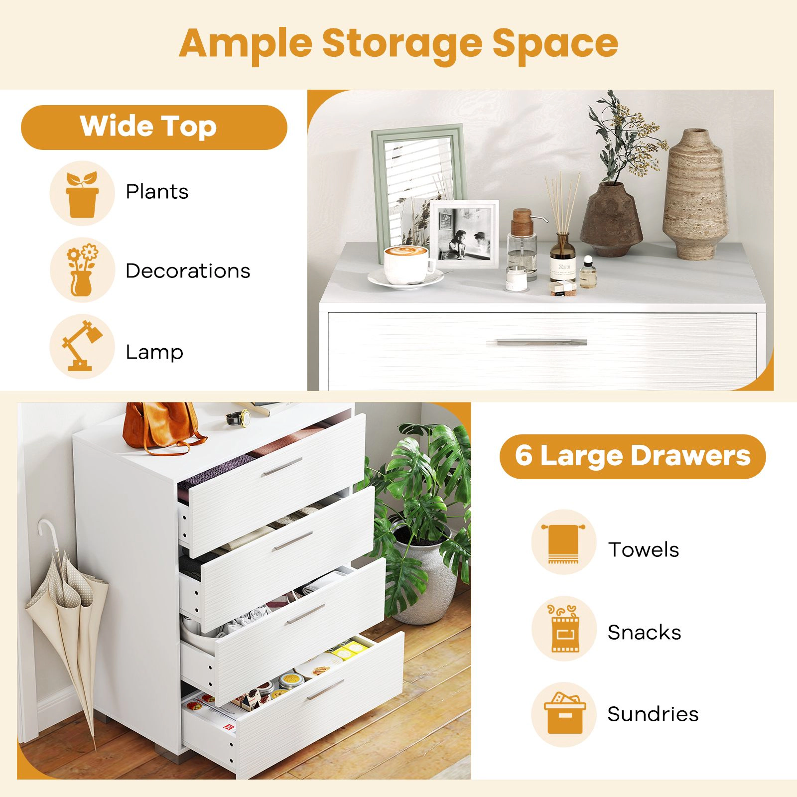 SlickBlue Tall 4-Drawer Storage Chest with Metal Legs and Modern Finish