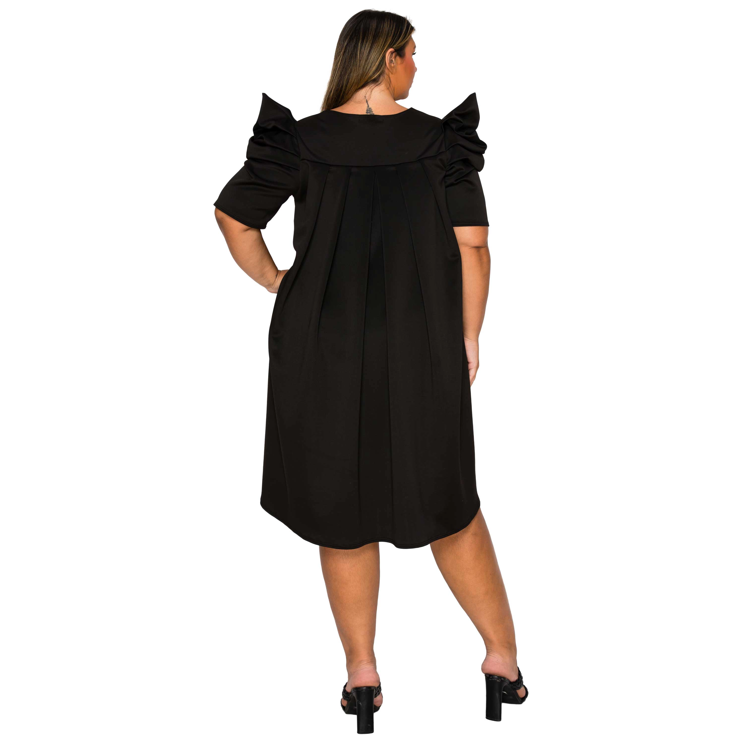 L I V D Women's Plus Zaya Pleated Swing Dress