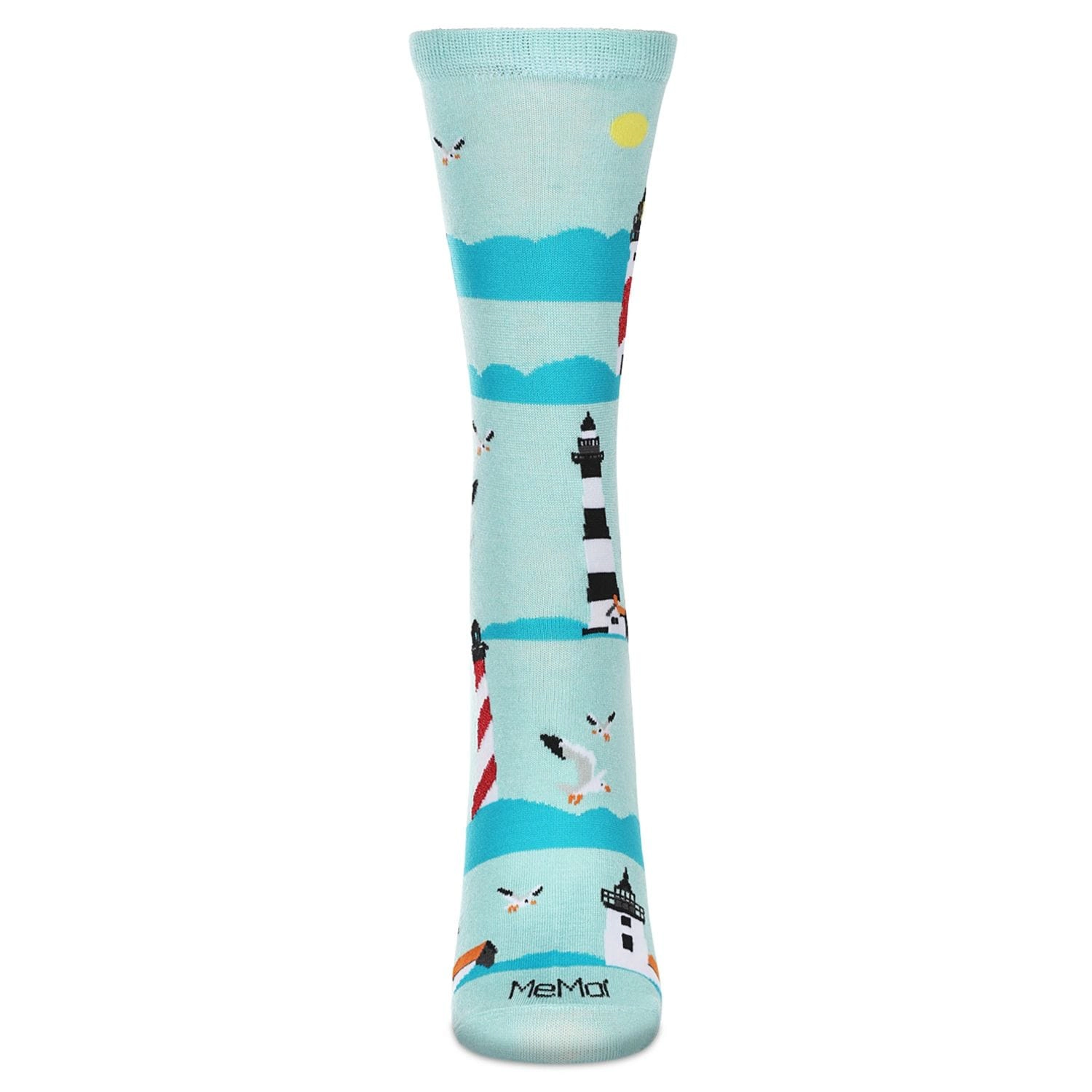 MeMoi Women's Lighthouse Rayon From Bamboo Crew Socks