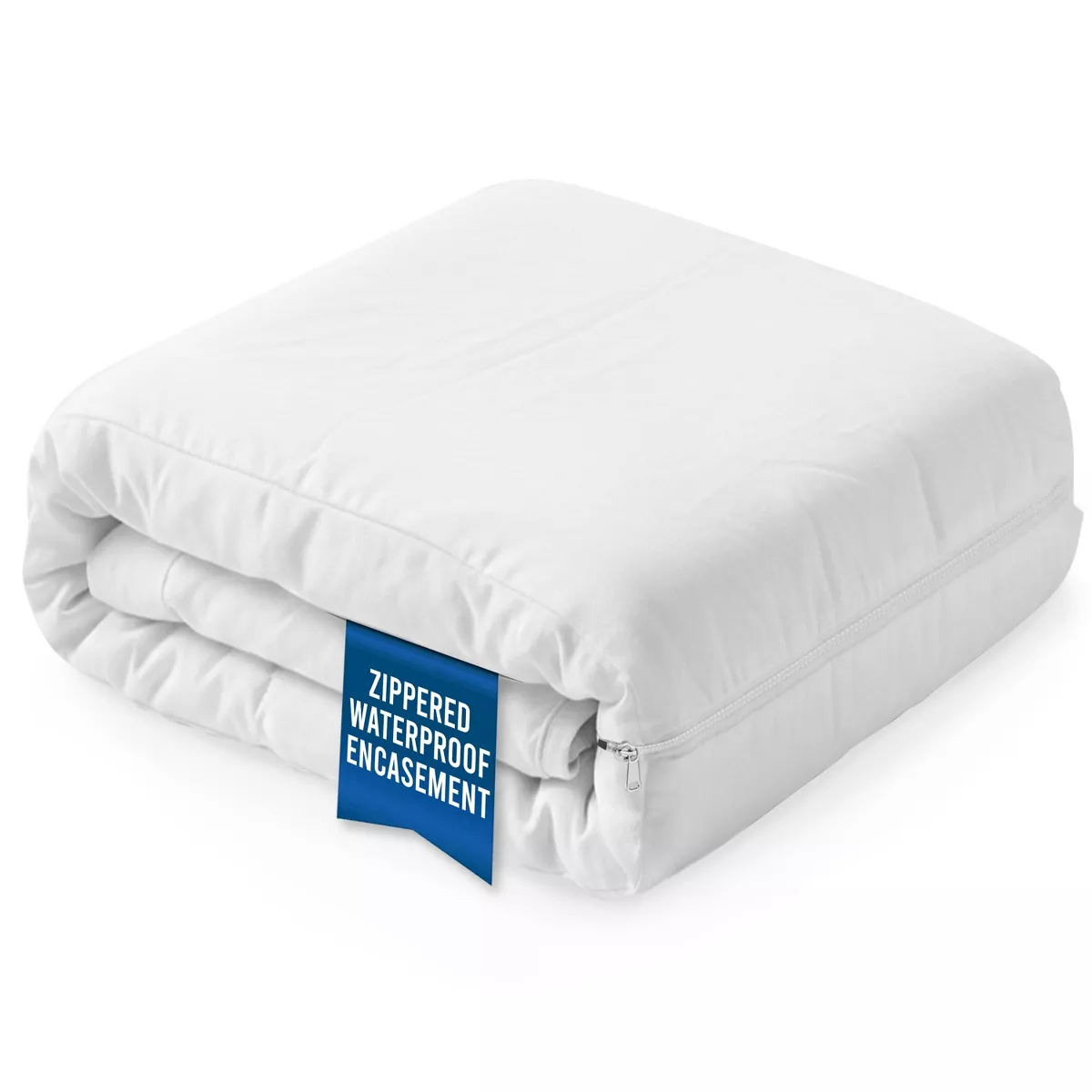 Comfety Waterproof Mattress Encasement, Zippered Mattress Protector Breathable Noiseless Hypoallergenic