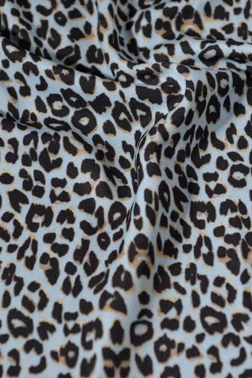 DressAtR Women's Sleeveless Button Front Opening Leopard Print Blouse