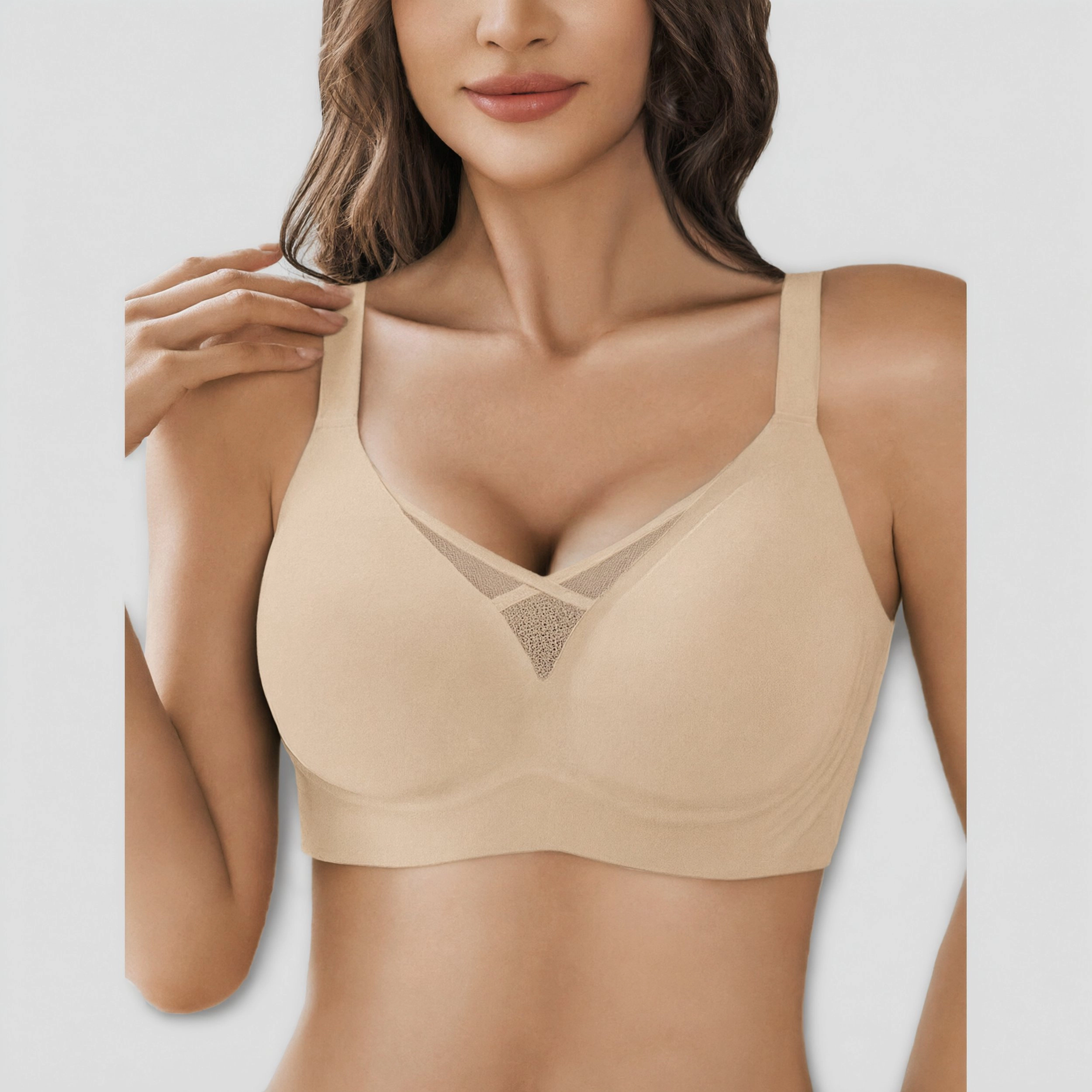 Avidlove Women's Seamless Mesh Crossover Wireless Bralette