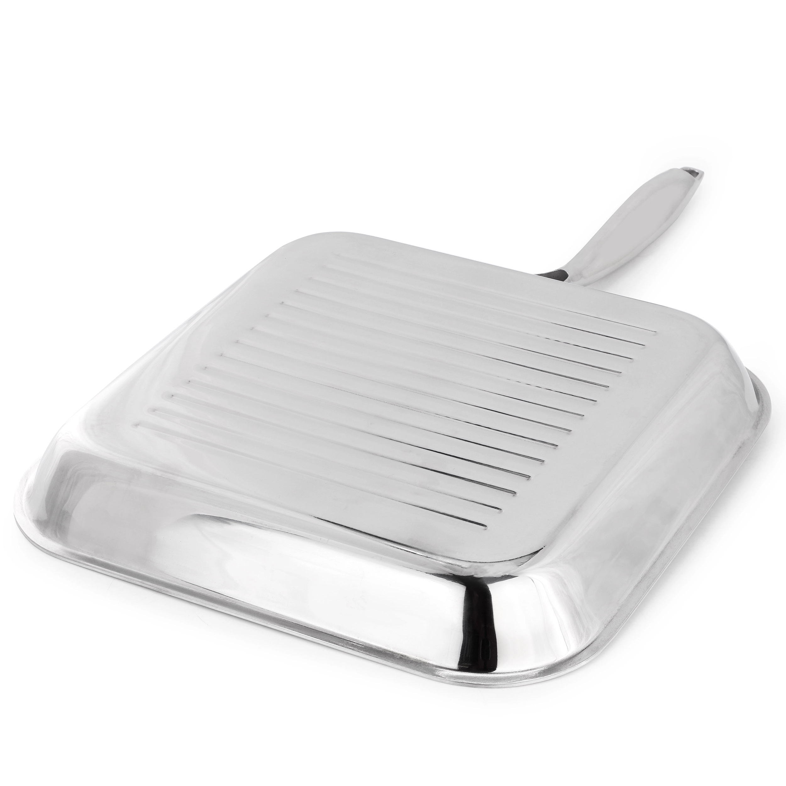 Oster Modessa 11in Platinum Collection Hybrid Nonstick Square Grill Pan in Silver
