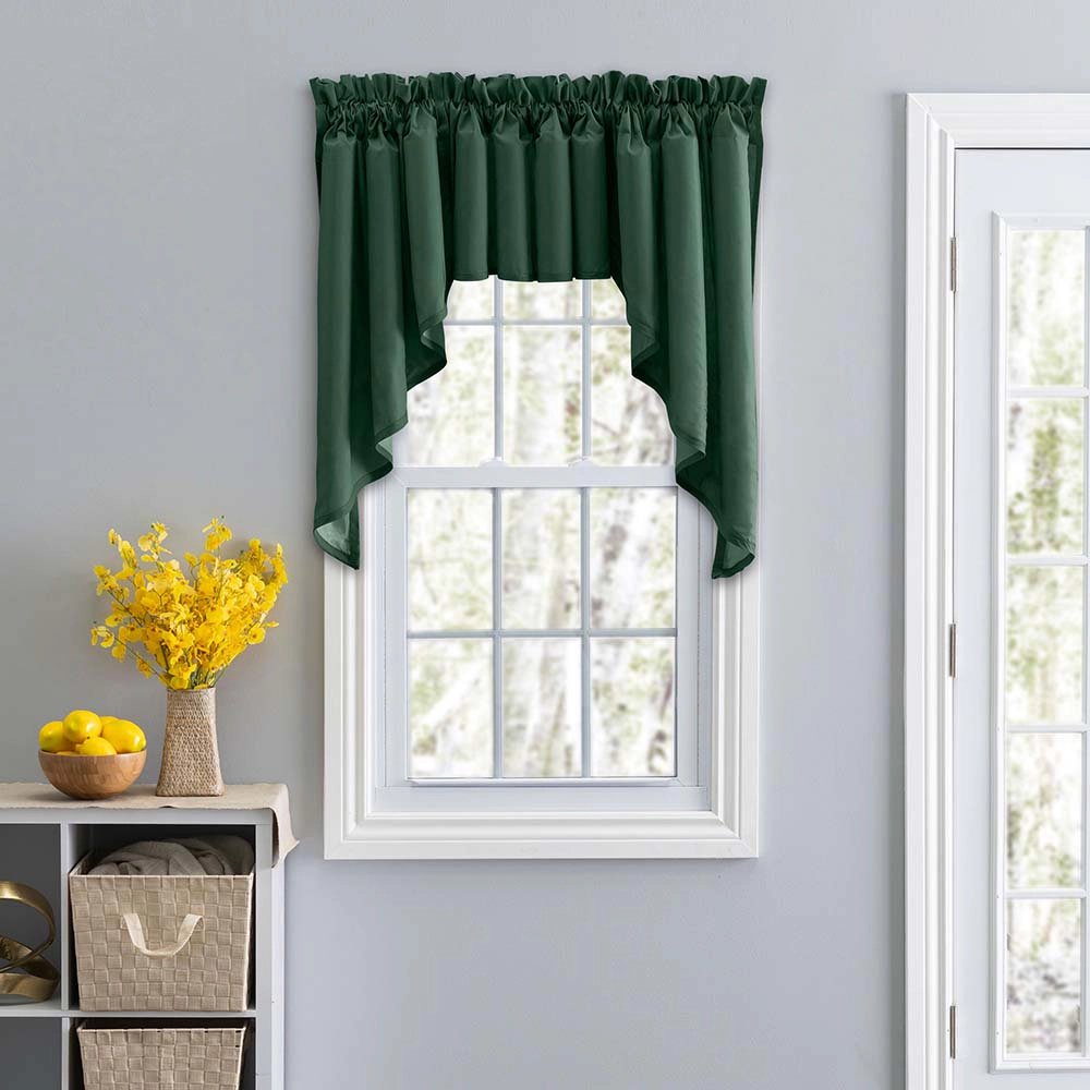 Ellis Stacey 3"Rod Pocket High Quality Fabric Solid Color Window Lined Swag Set 126"x63" Harvest