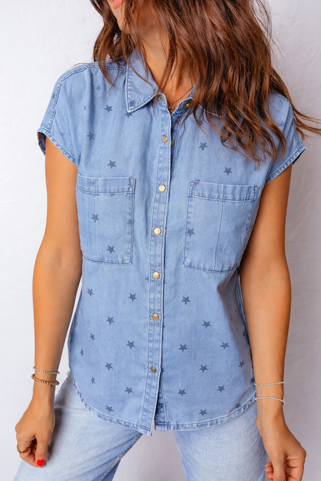 Threaded Pear Women's Phoebe Chest Short Sleeve Shirt