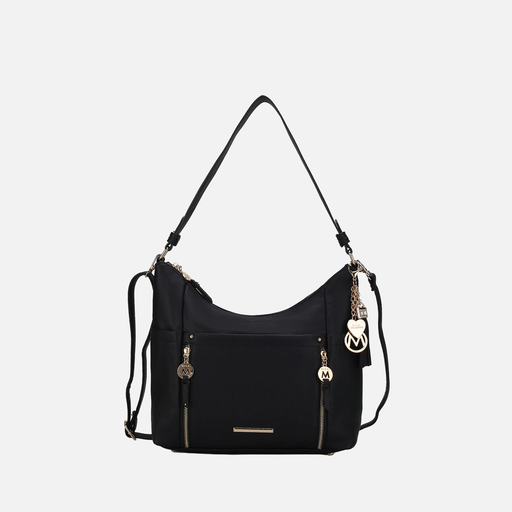 Mia K Collection Ruby Women’s Shoulder Bag - Pebbled Vegan Leather Handbag