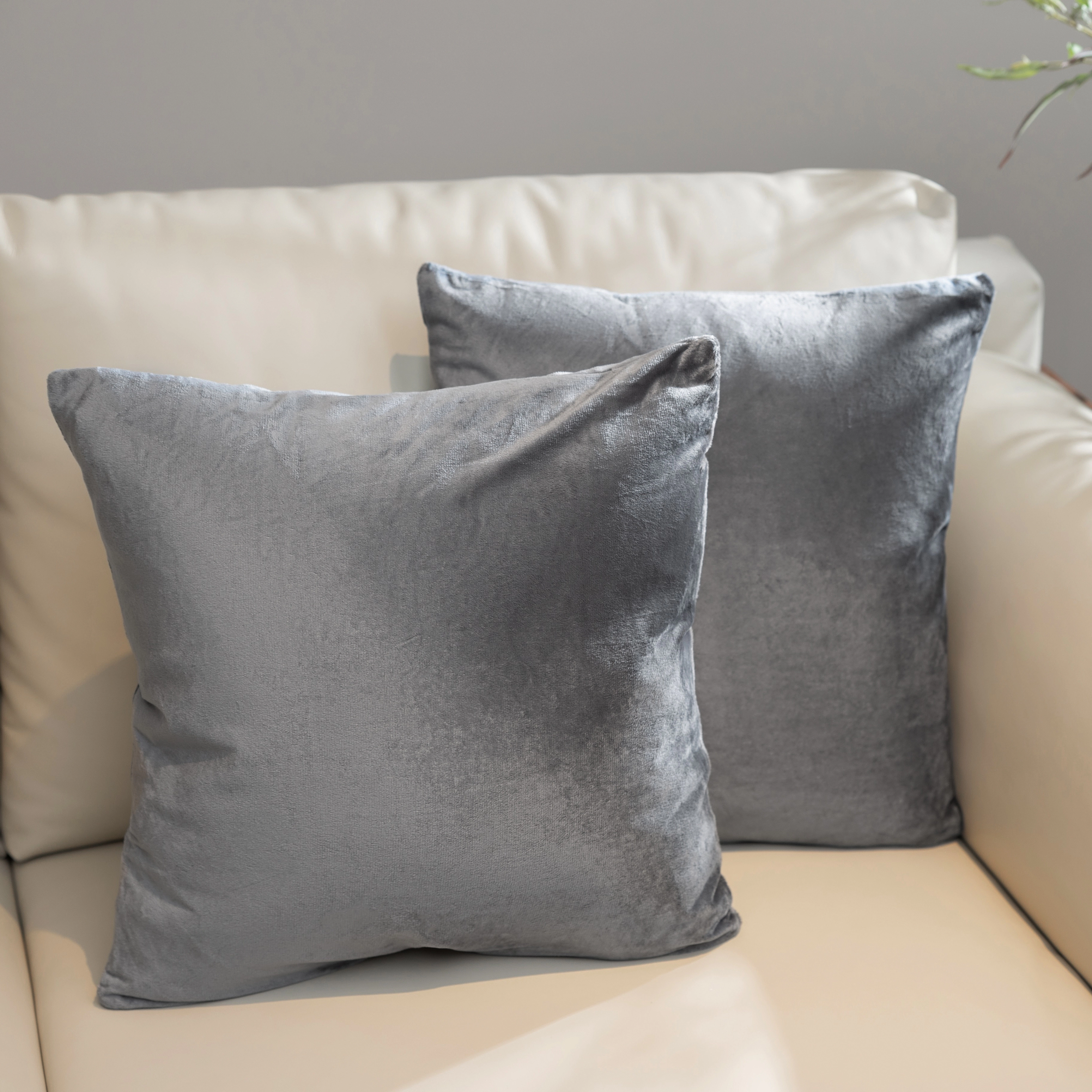 Cheer Collection -Inch Velour Decorative Throw Pillows with Inserts