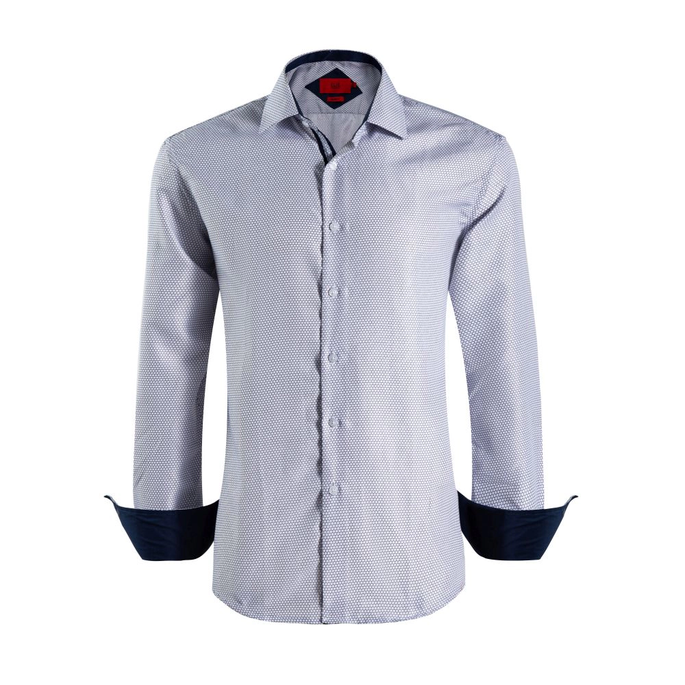 Elie Balleh Boys Slim Fit Honeycomb Button-Down Shirt