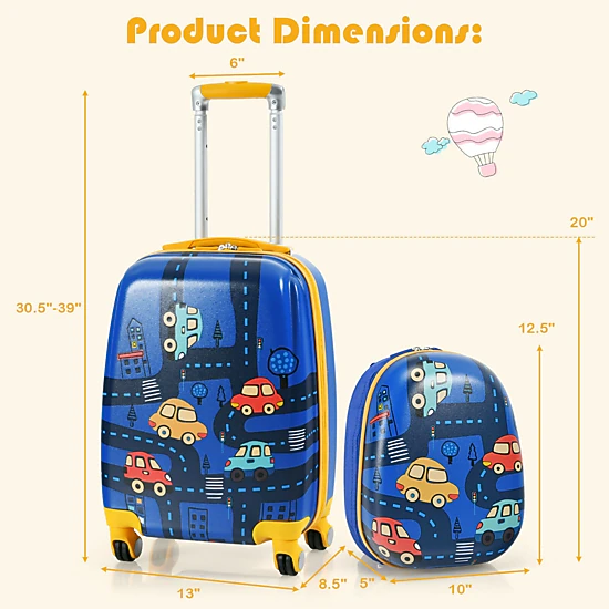 Hivvago Kids Suitcase and Backpack Set